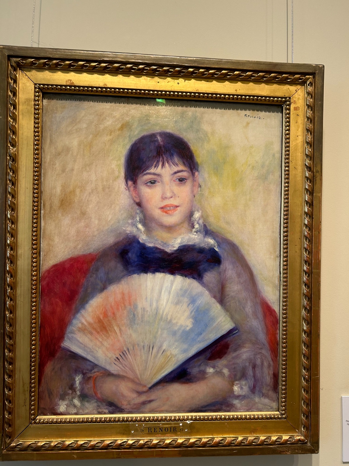 雷诺阿《持扇少女》（1881）