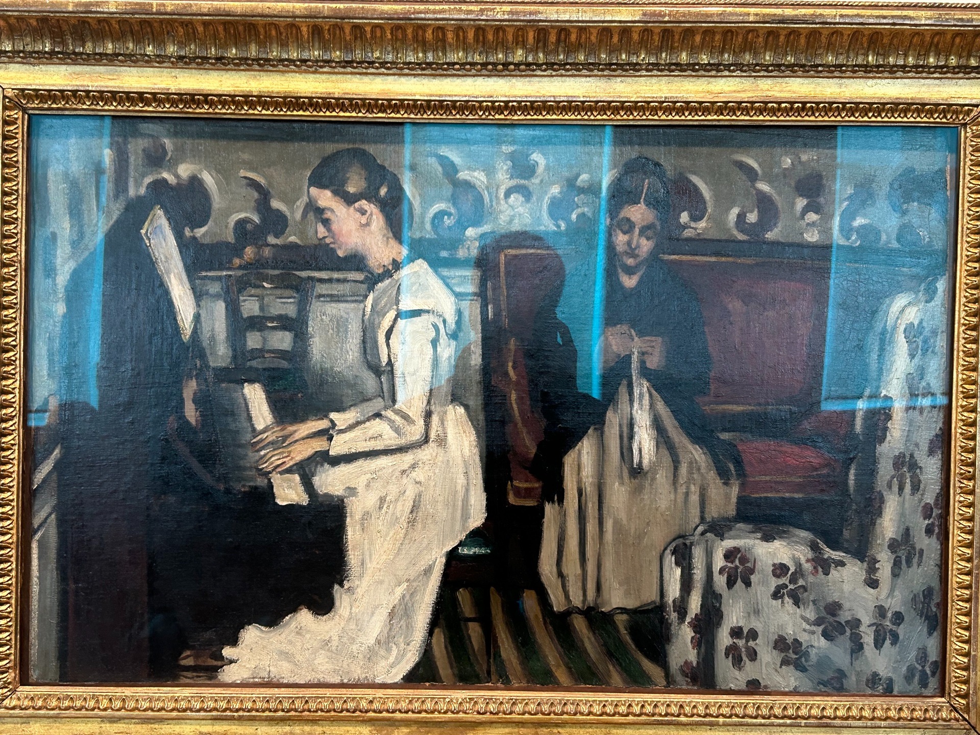 保罗·塞尚《钢琴旁的女孩》（约 1869）