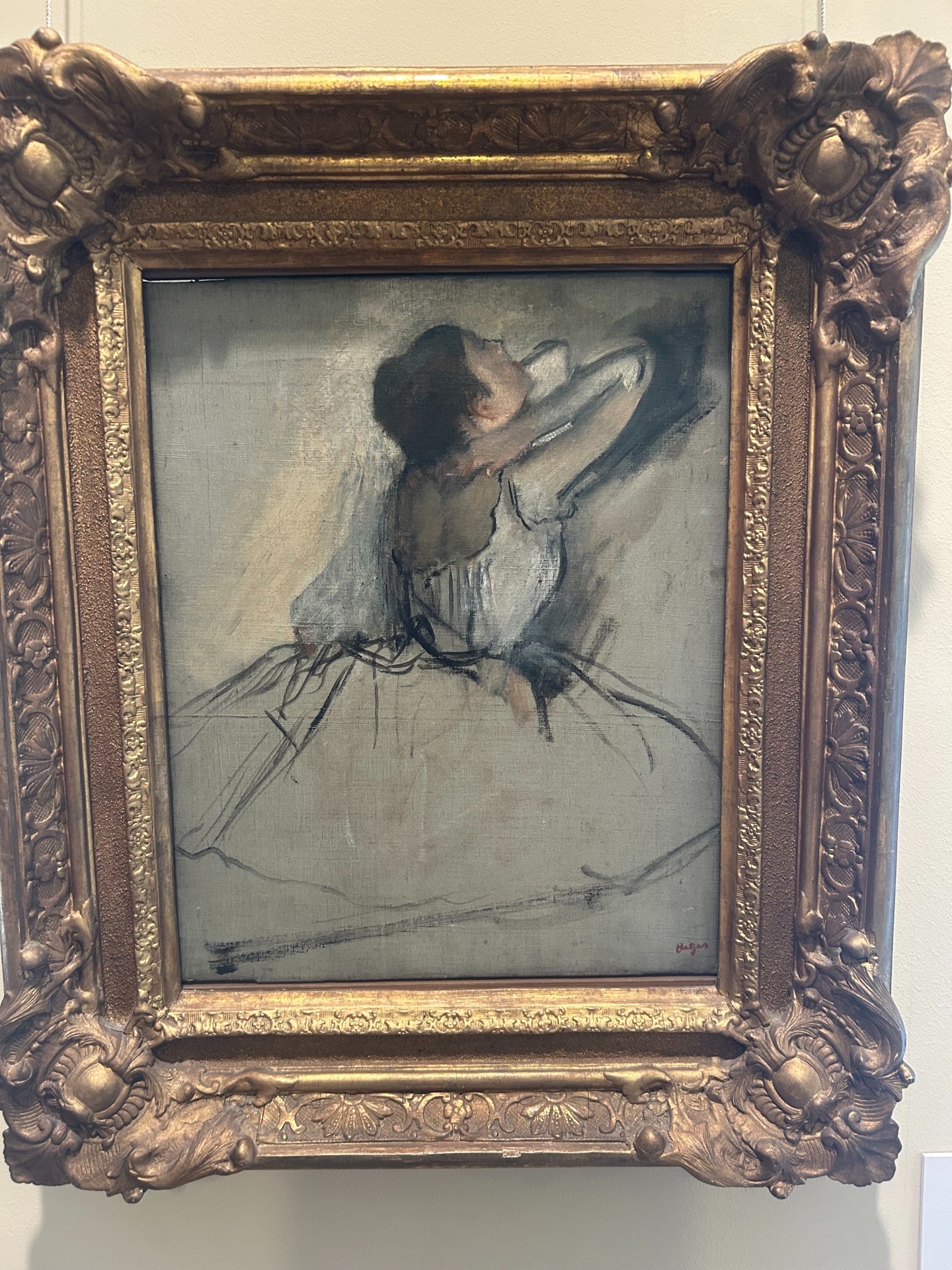 德加油画《舞者》（约 1874）