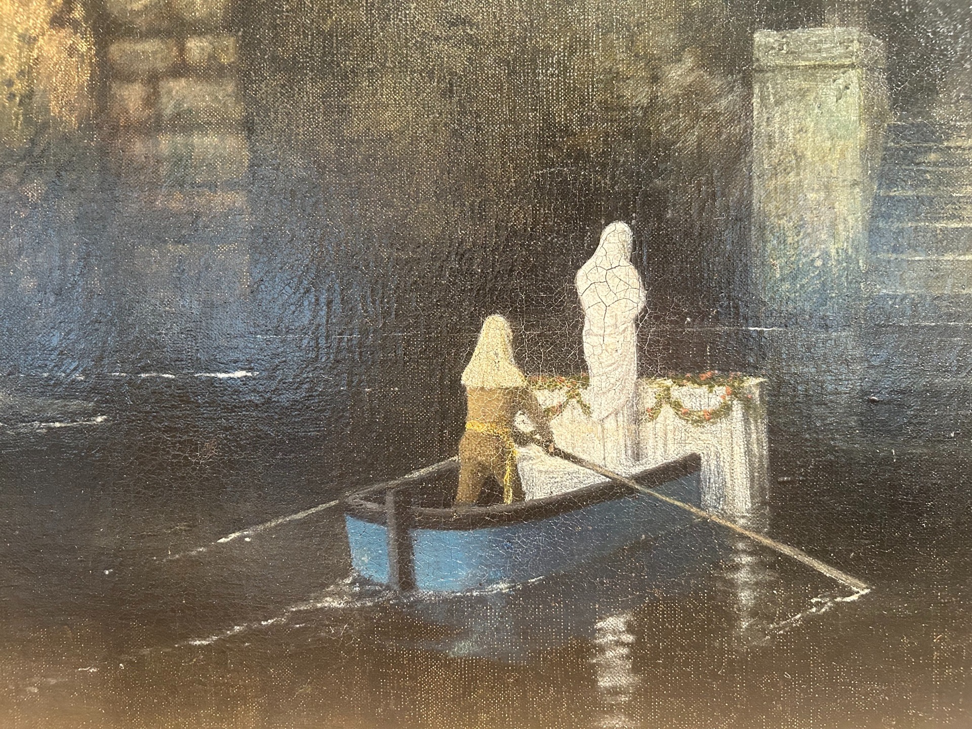 象征主义风景（类似《死之岛》风格）